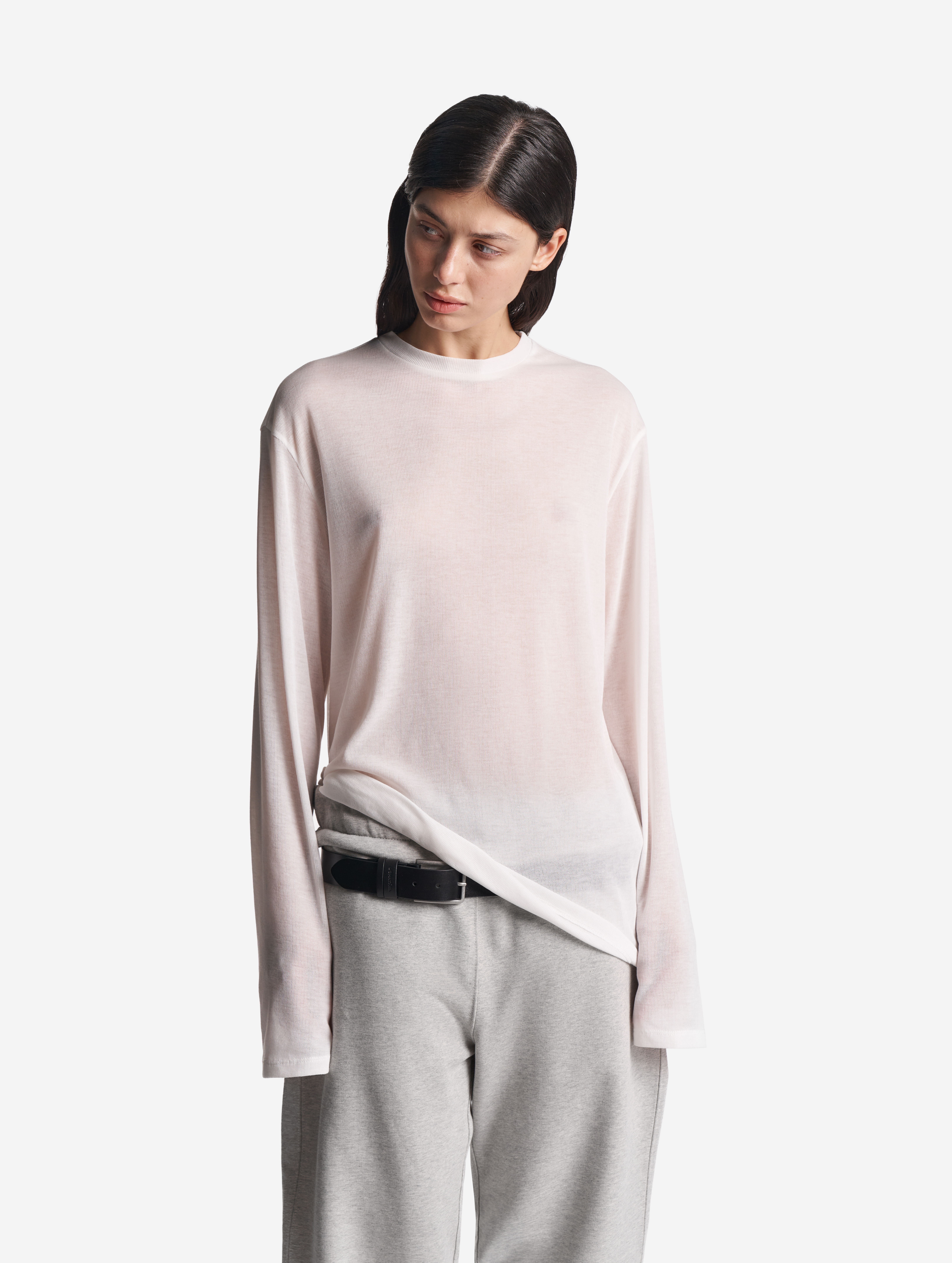 Тонкий трикотажный лонгслив