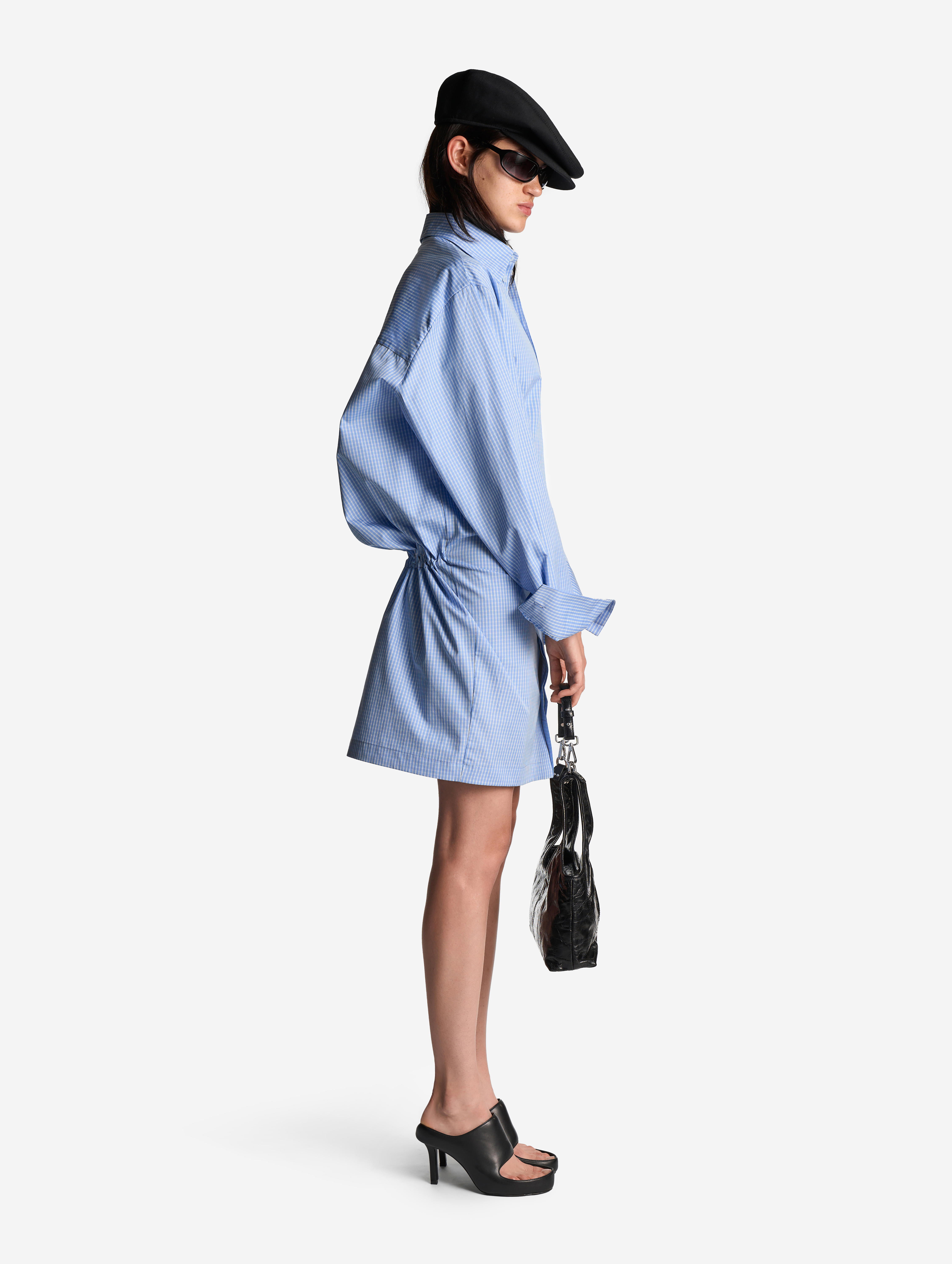 Хлопковое платье-рубашка