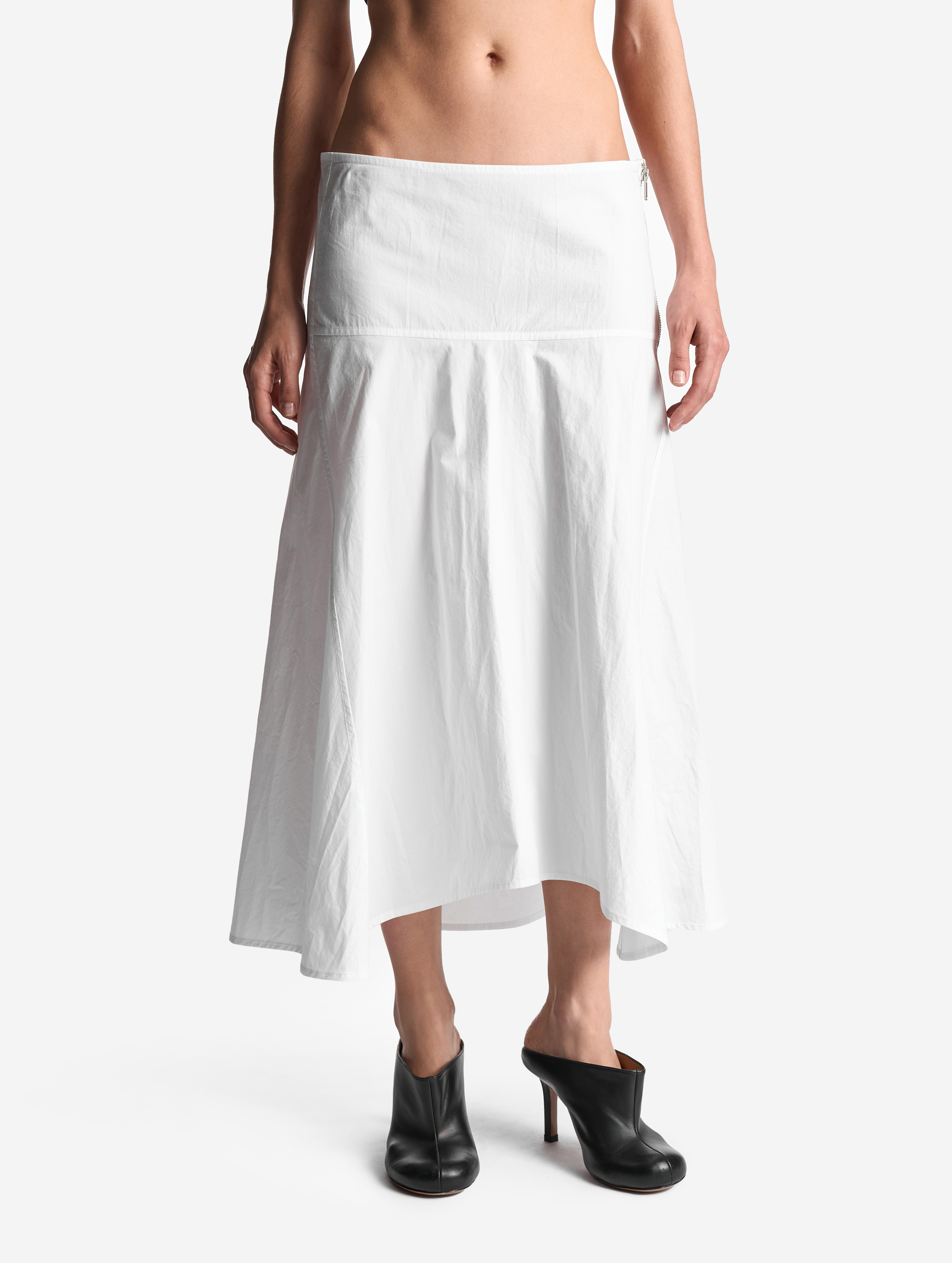 Асимметричная юбка-годе из вареного хлопка 16900₽