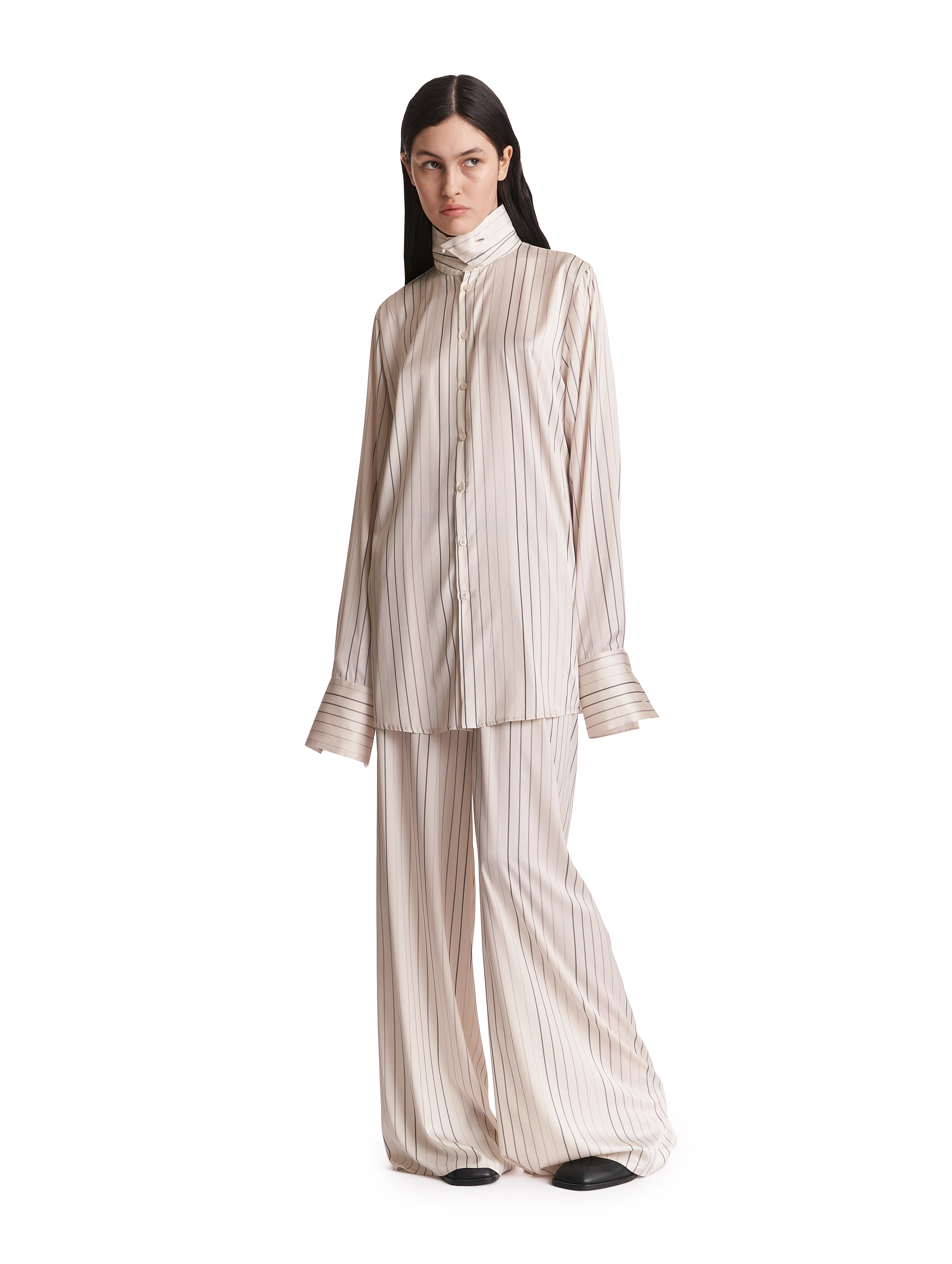 Широкие брюки из сатина